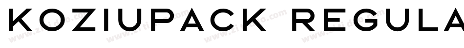 Koziupack Regular字体转换